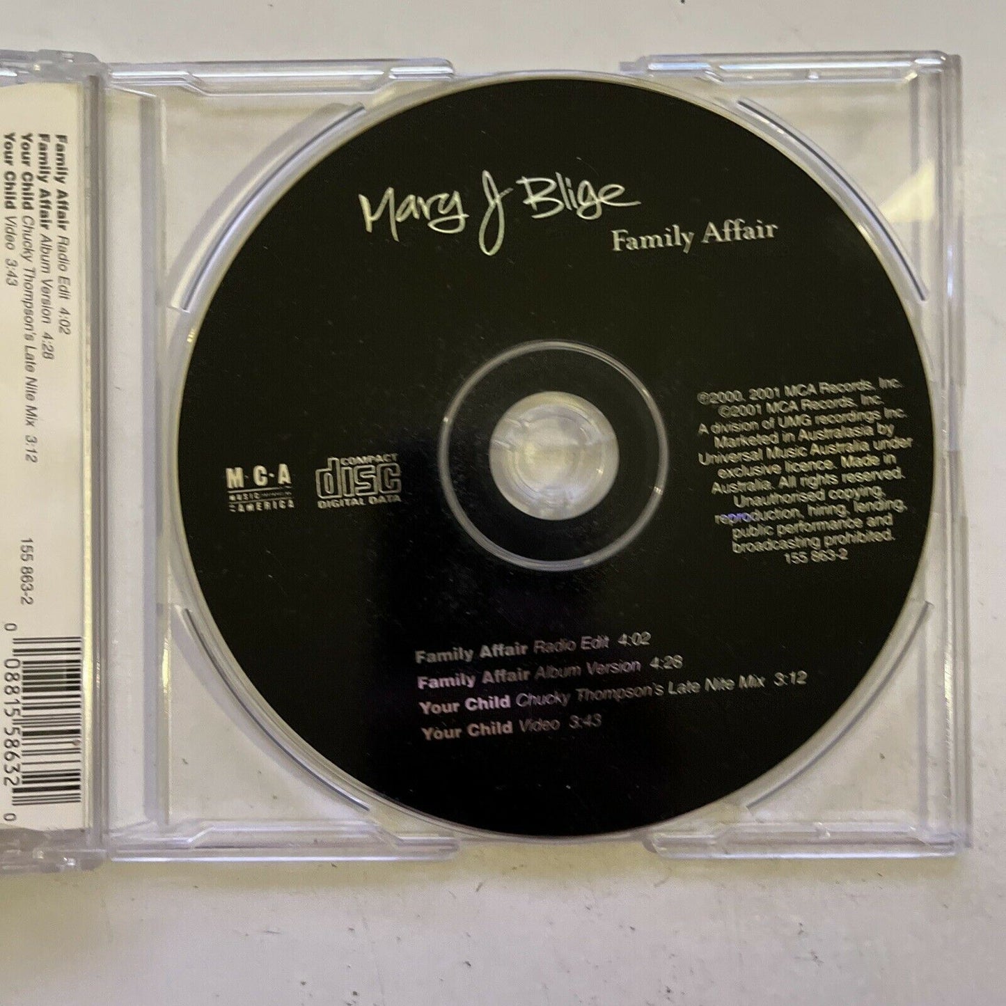 Mary J Blige - Family Affair (CD, 2001)