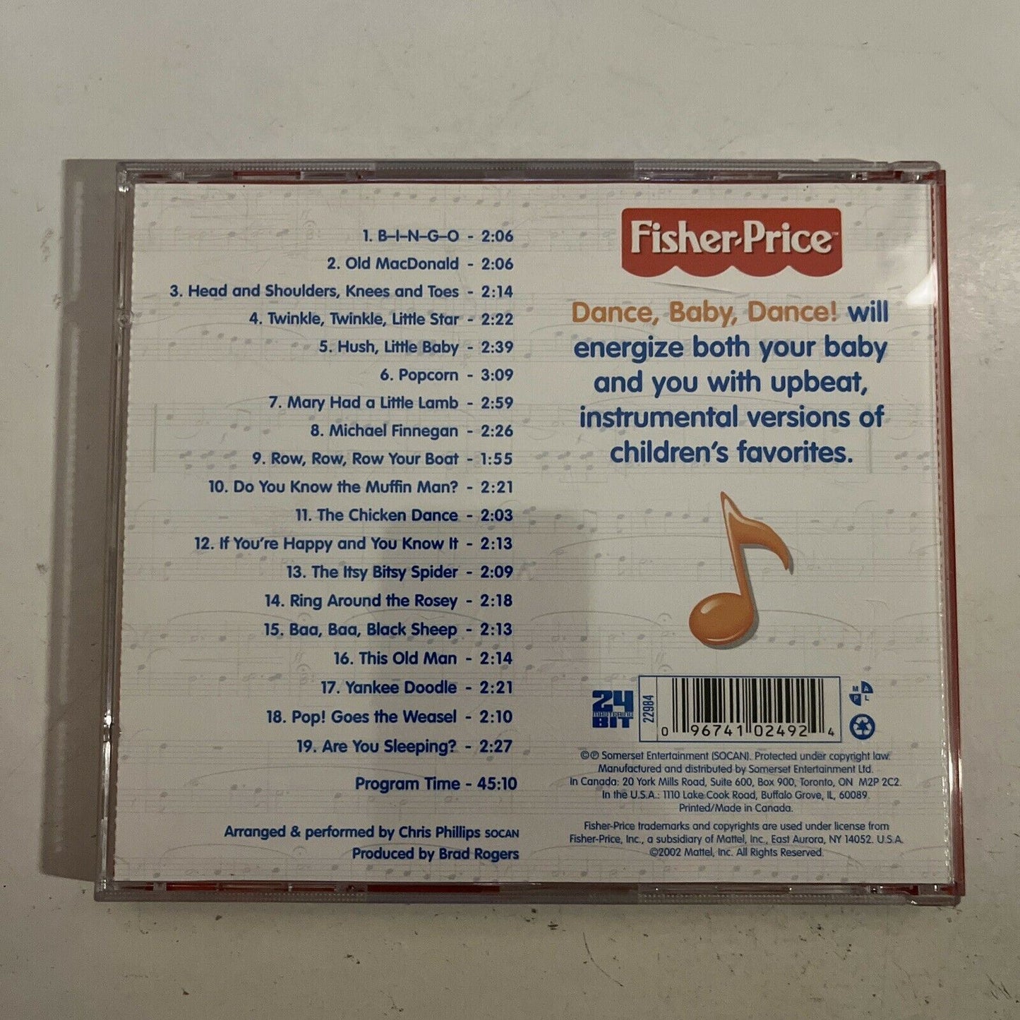 Fisher-Price - Dance Baby Dance (CD, 2003) Album