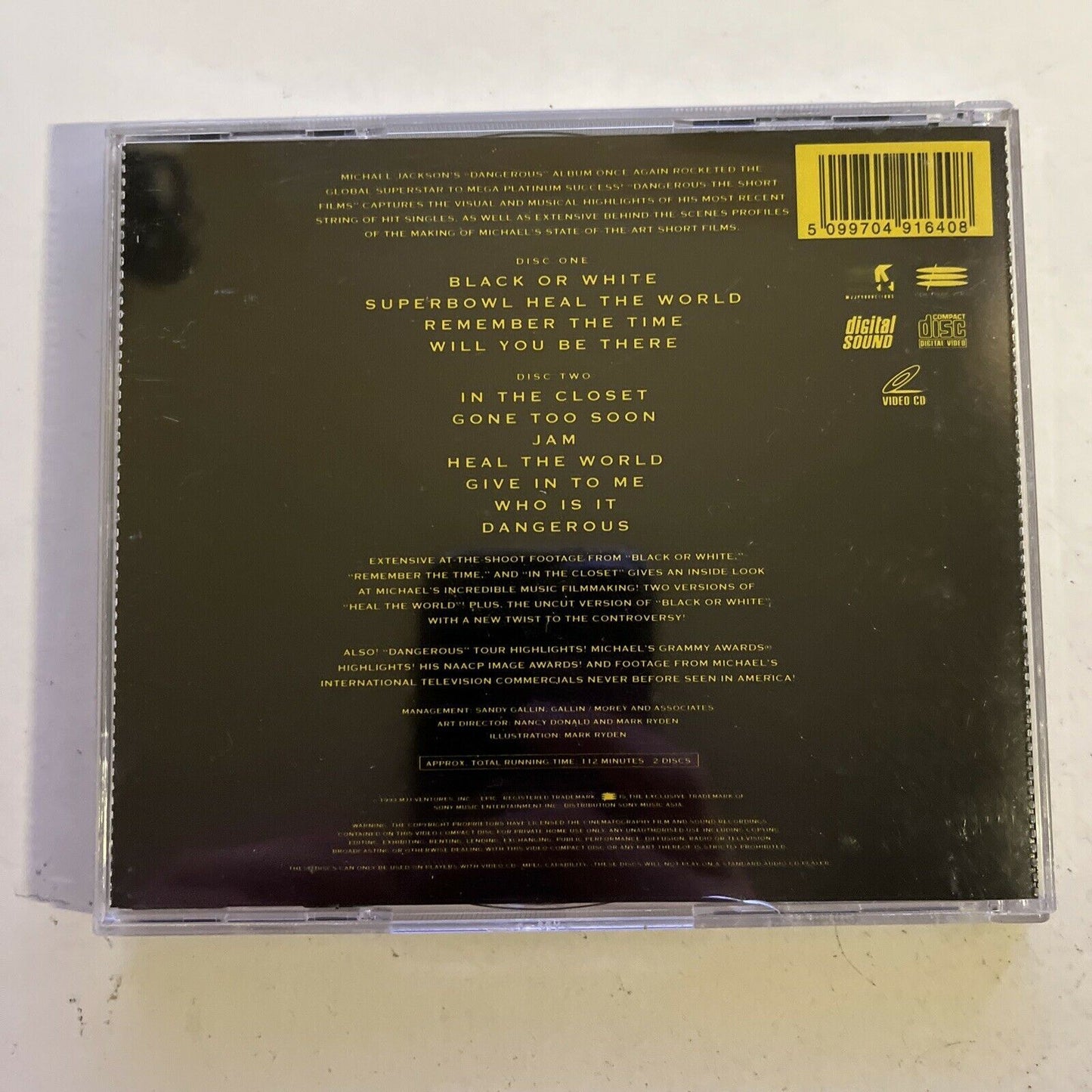 Michael Jackson – Dangerous (The Short Films) VCD 1993