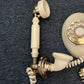 1970's Vintage Victorian Style Sweet Talk Rotary Dial Telephone  Ivory Gold Tone