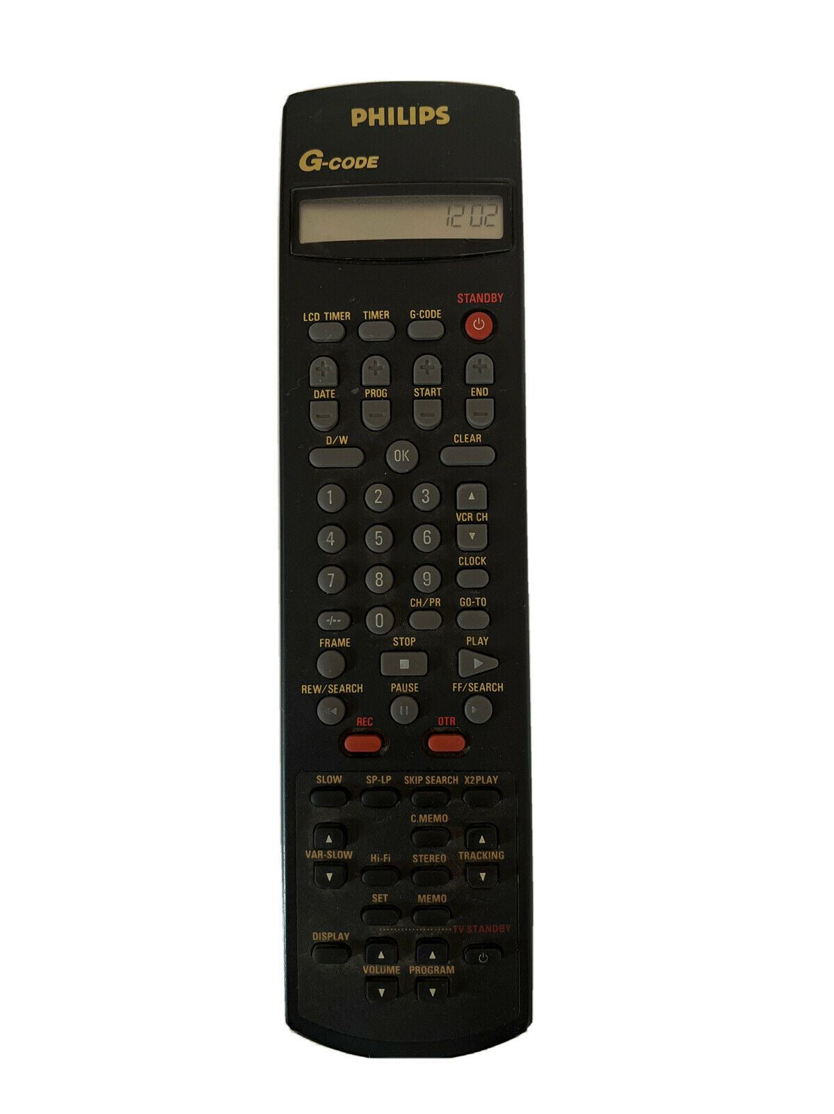 Genuine Philips RT 654/75 VCR Remote Control