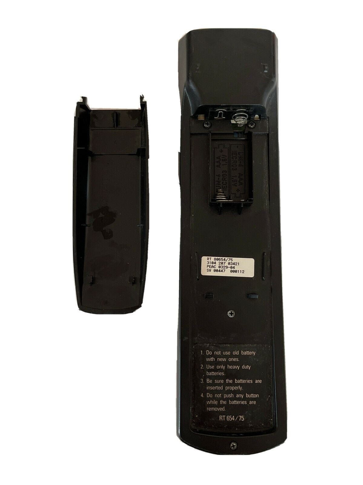 Genuine Philips RT 654/75 VCR Remote Control