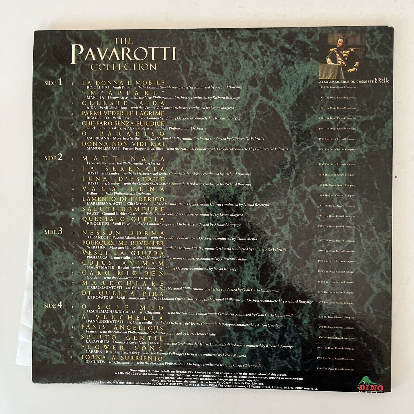 Luciano Pavarotti - Pavarotti Collection & Greatest Hits 4x LP Vinyl Record