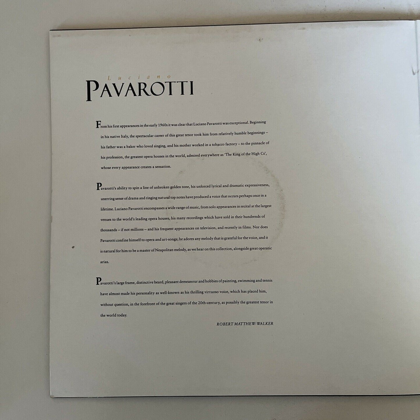 Luciano Pavarotti - Pavarotti Collection & Greatest Hits 4x LP Vinyl Record