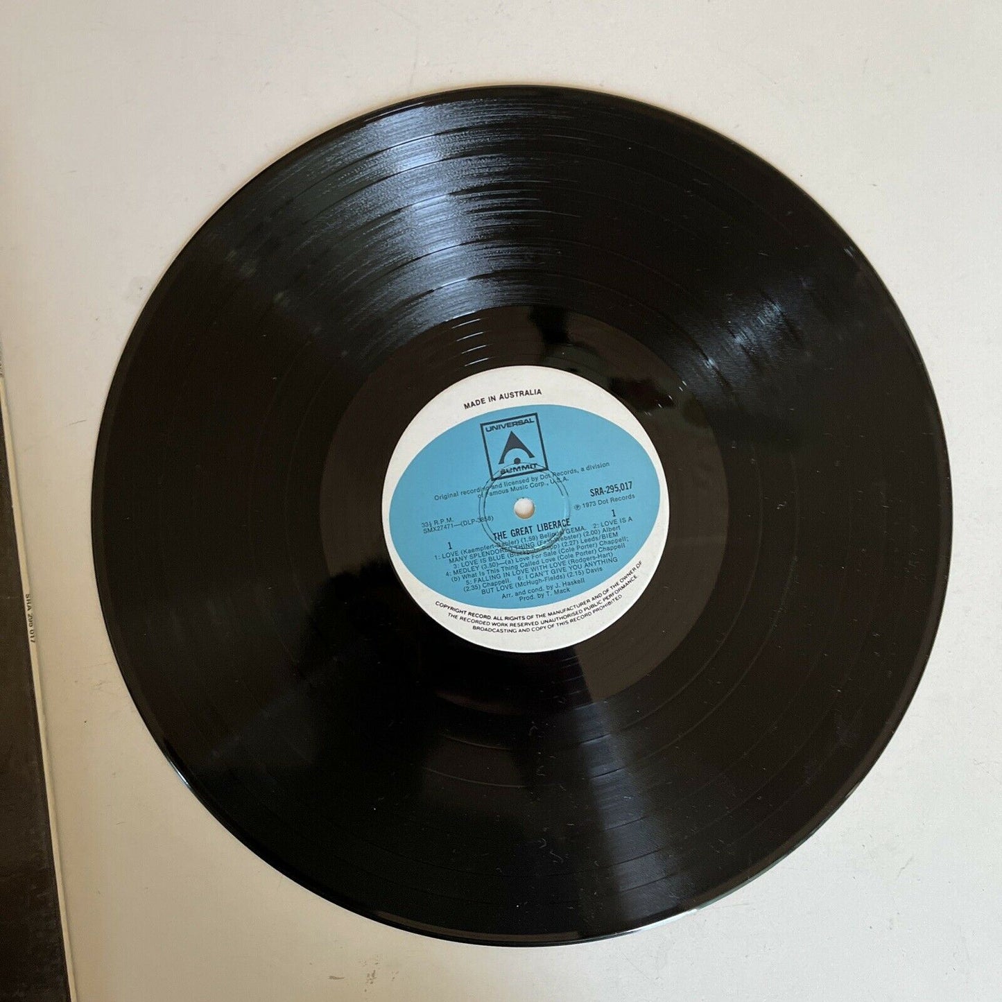 Liberace – The Great Liberace Vinyl Record 1973