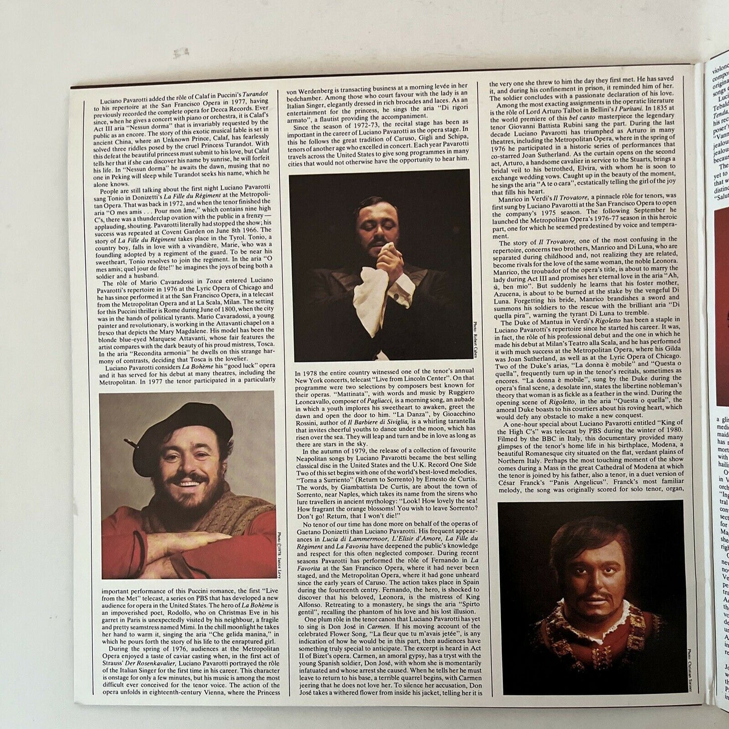 Luciano Pavarotti – Pavarotti's Greatest Hits 1980 Vinyl Record