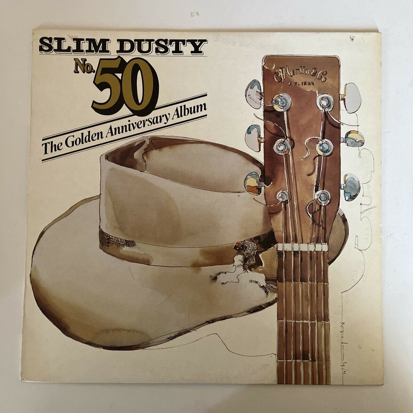 Slim Dusty – No.50 The Golden Anniversary Album 1981 Vinyl Record LP