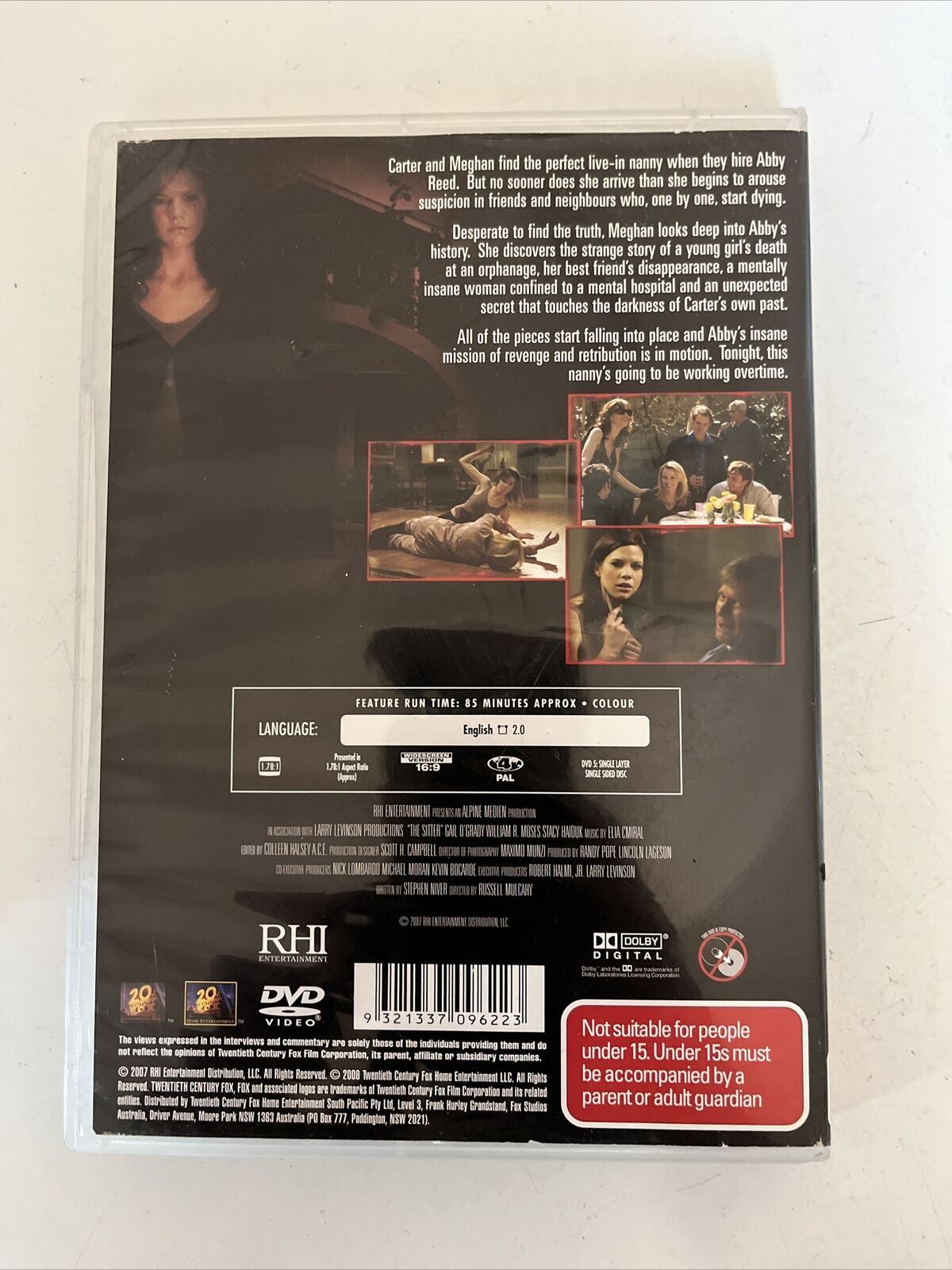 The Sitter (DVD, 2007) Gail O'Grady, William R. Moses. Horror Film Region 4