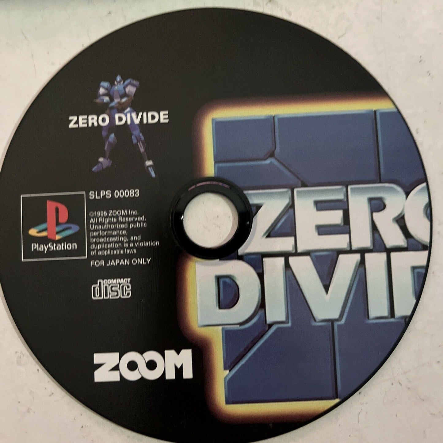 Zero Divide - PlayStation PS1 NTSC-J JAPAN 1995 Game with Manual