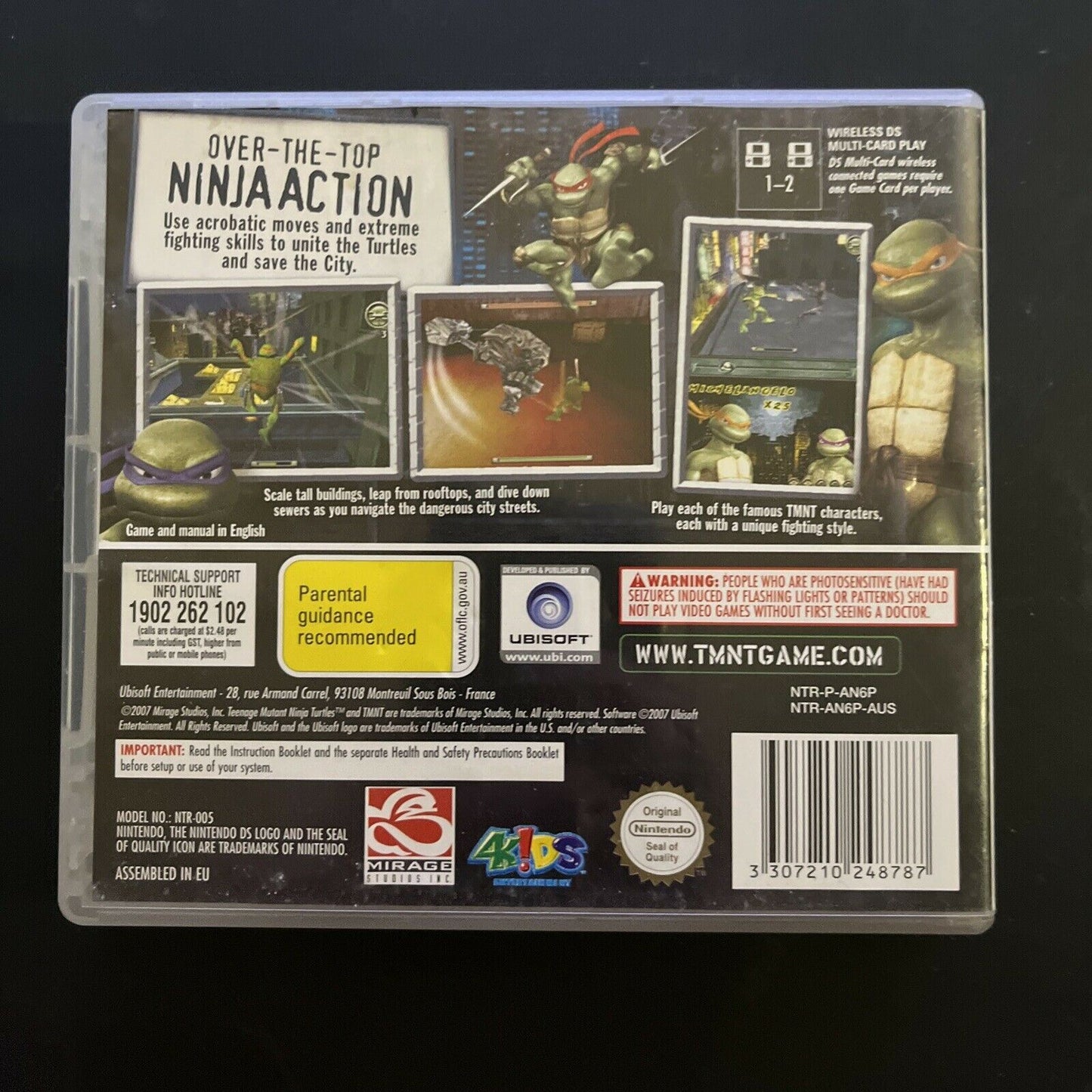 Teenage Mutant Ninja Turtles - Nintendo DS Game Complete with Manual