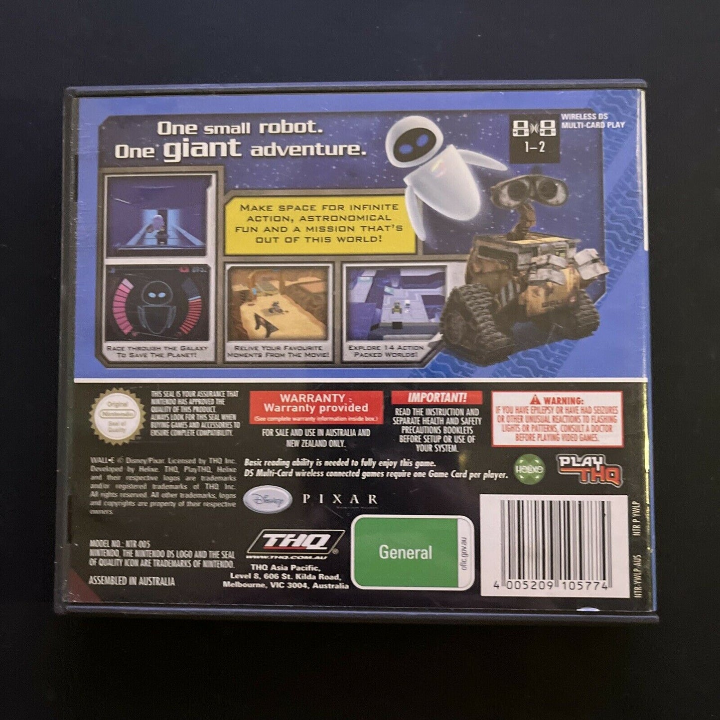 Disney Pixar Wall-E - Nintendo DS Complete Game with Manual