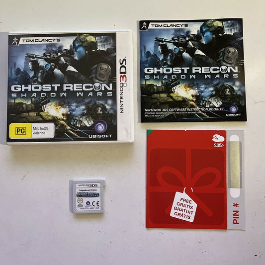 Tom Clancy's Ghost Recon: Shadow Wars - Nintendo 3DS Complete Game with Manual