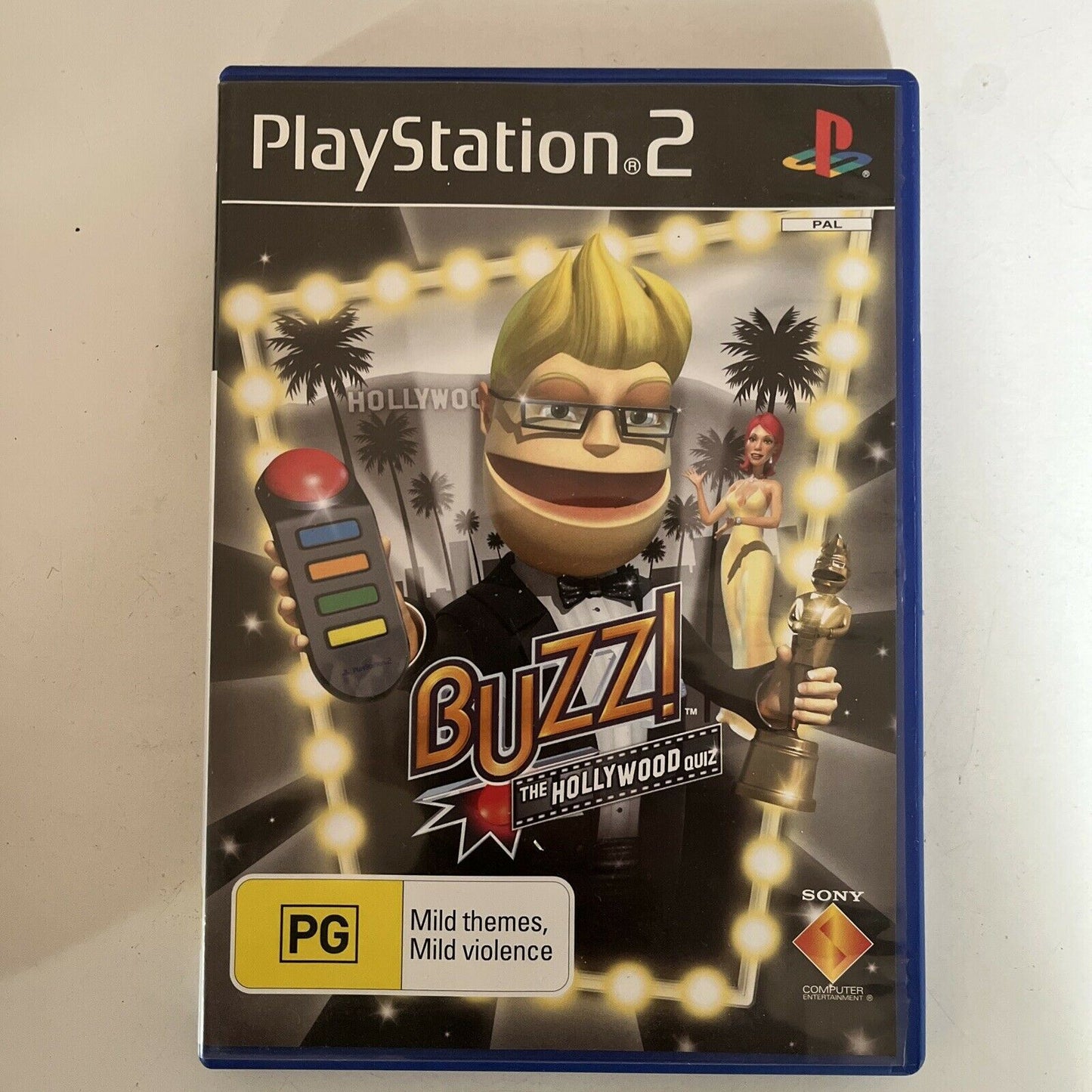 Buzz The Hollywood Quiz Bundle With Controllers - Sony Playstation 2 PS2 PAL