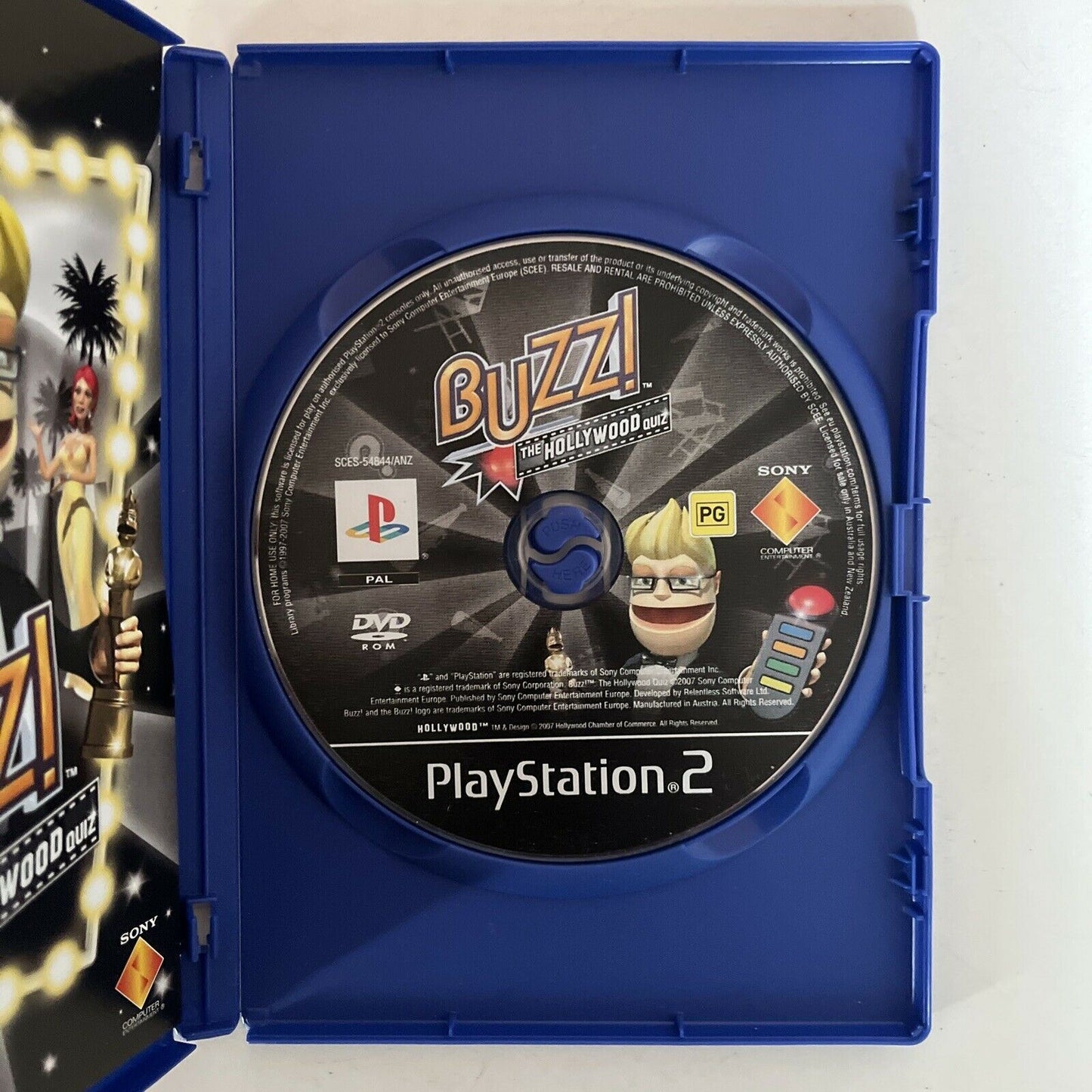 Buzz The Hollywood Quiz Bundle With Controllers - Sony Playstation 2 PS2 PAL