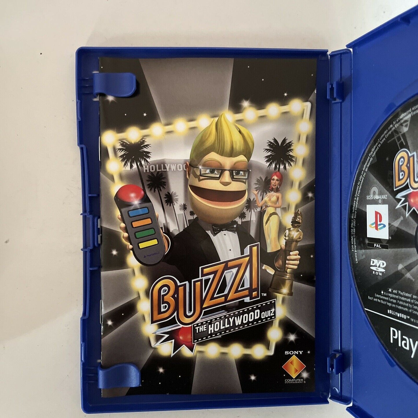 Buzz The Hollywood Quiz Bundle With Controllers - Sony Playstation 2 PS2 PAL