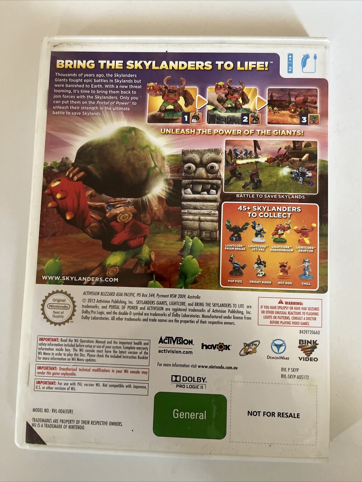 Skylanders Giants - Nintendo Wii PAL Game