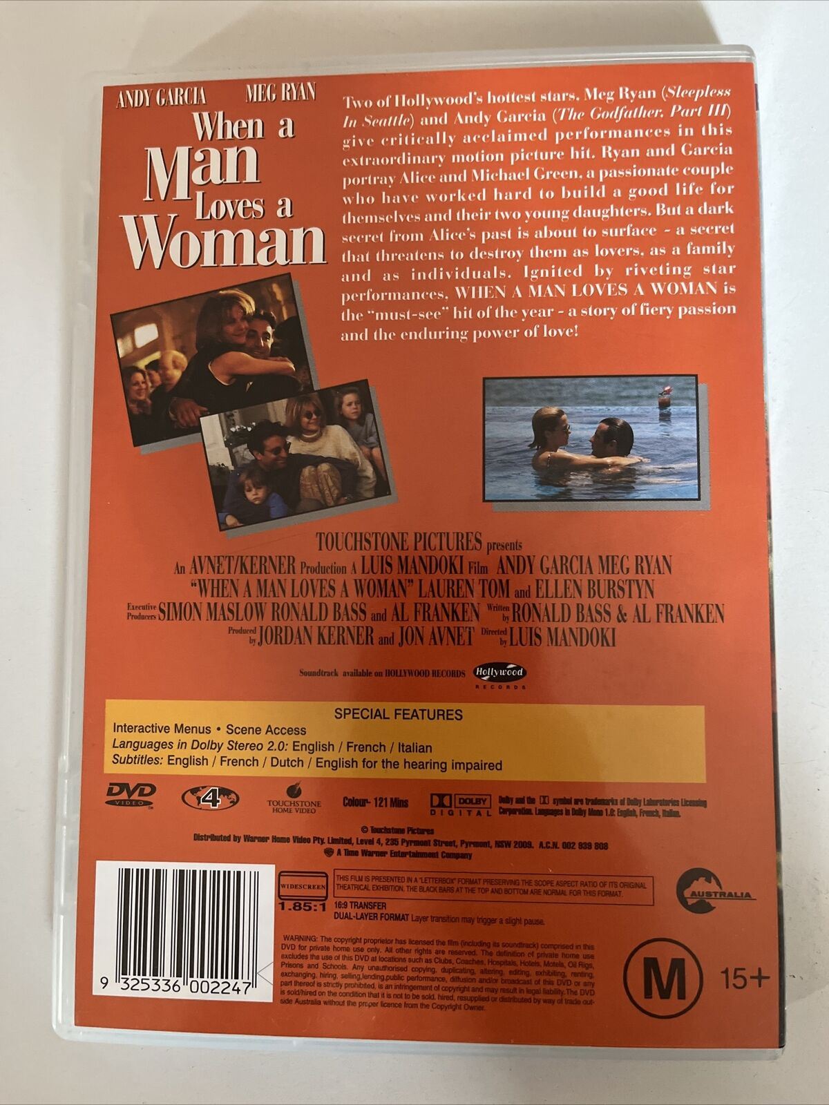 When A Man Loves A Woman (DVD, 1994) Andy Garcia, Meg Ryan, Ellen Burstyn