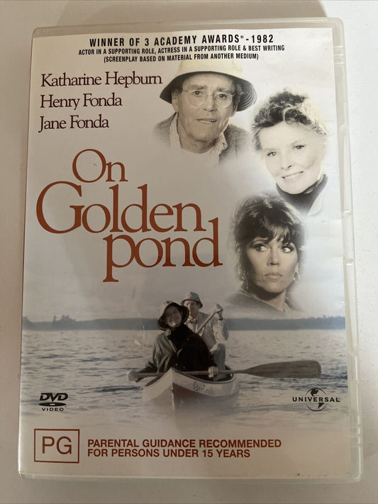 On Golden Pond (DVD, 1981) Katharine Hepburn, Henry Fonda, Jane Fonda Region 4&2