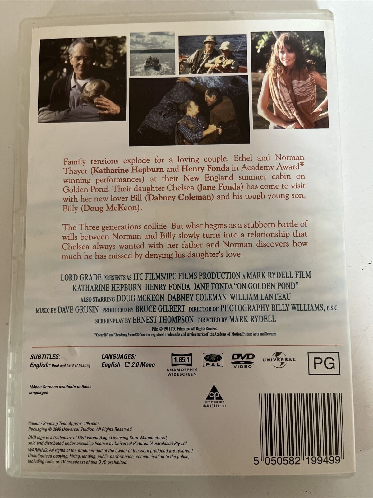 On Golden Pond (DVD, 1981) Katharine Hepburn, Henry Fonda, Jane Fonda Region 4&2
