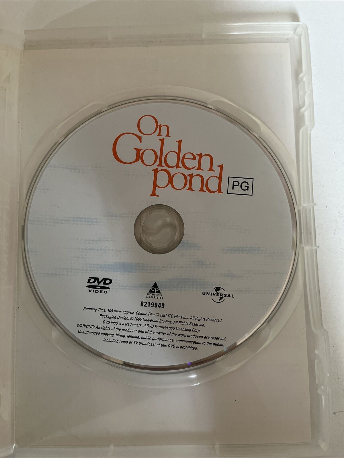 On Golden Pond (DVD, 1981) Katharine Hepburn, Henry Fonda, Jane Fonda Region 4&2