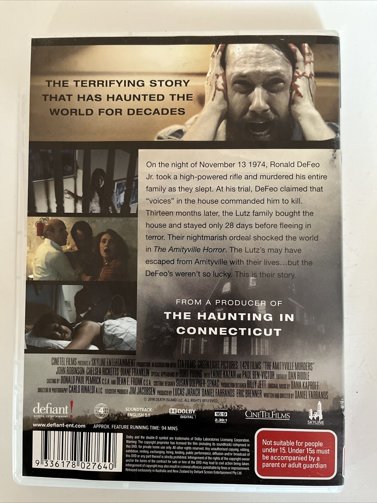 The Amityville Murders (DVD,2018) John Robinson Chelsea Ricketts Horror Region 4