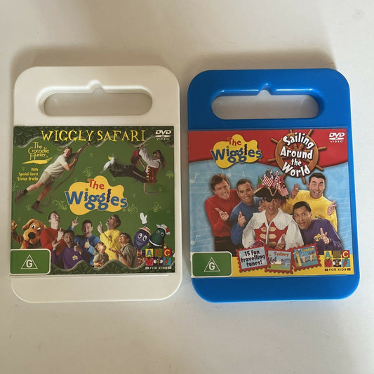 The Wiggles - Wiggly Safari With Steve Irwin + Sailing Around World (DVD, 2002)