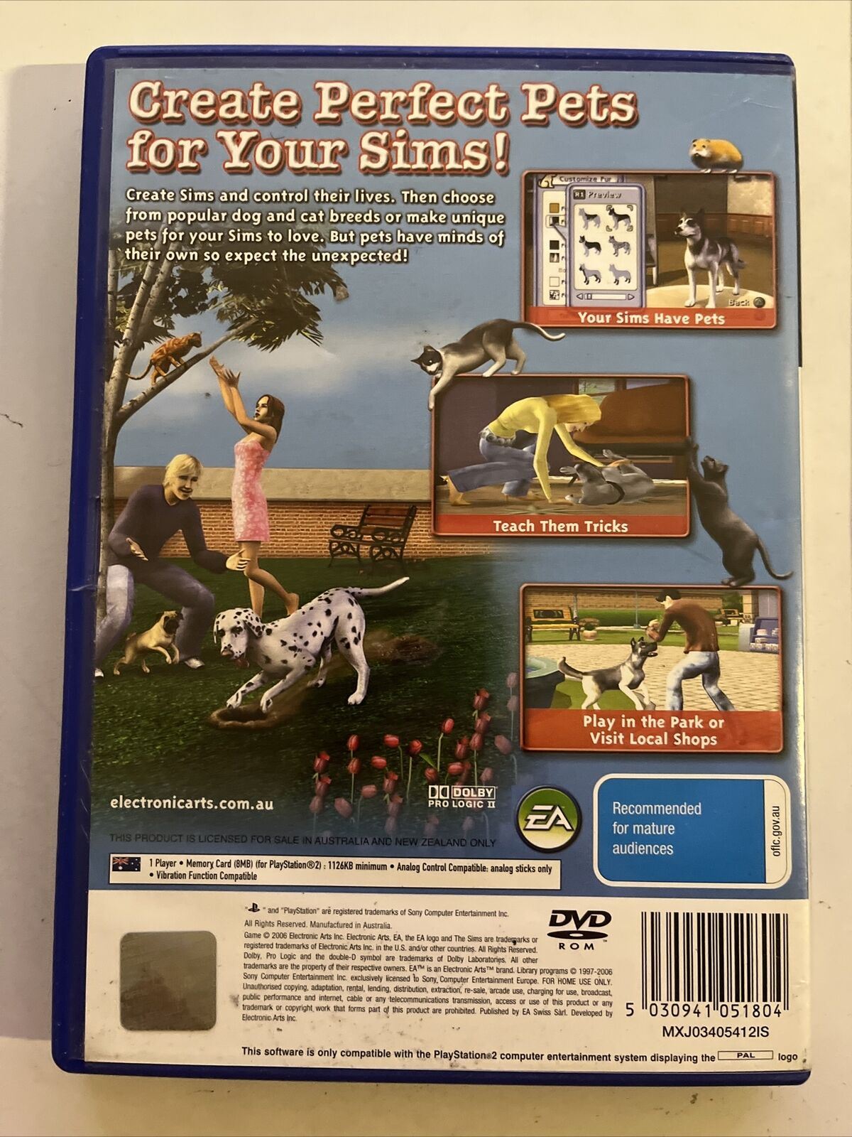 The Sims 2 Pets - PS2 Playstation 2 PAL Game Complete with Manual