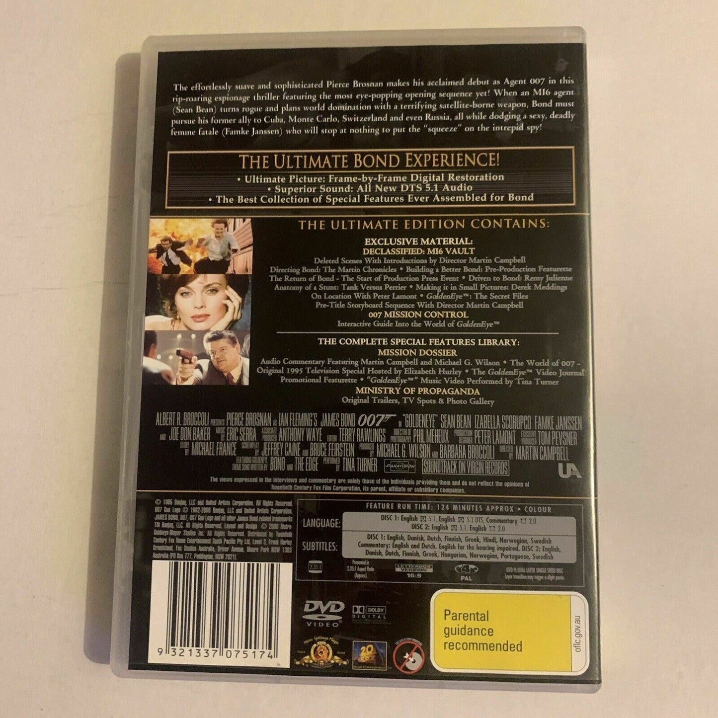 James Bond Goldeneye 007 - Ultimate Edition (DVD, 1995, 2-Disc) Pierce Brosnan