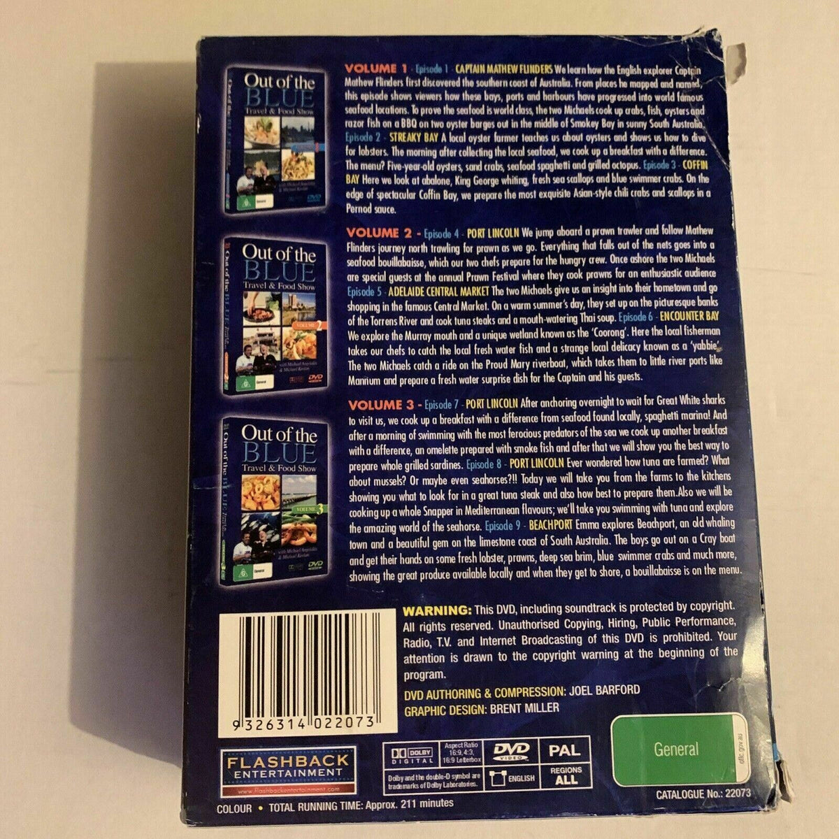 Out of the BLUE Travel & Food Show (DVD,2002) Michael Angelakis, Michael Keenan