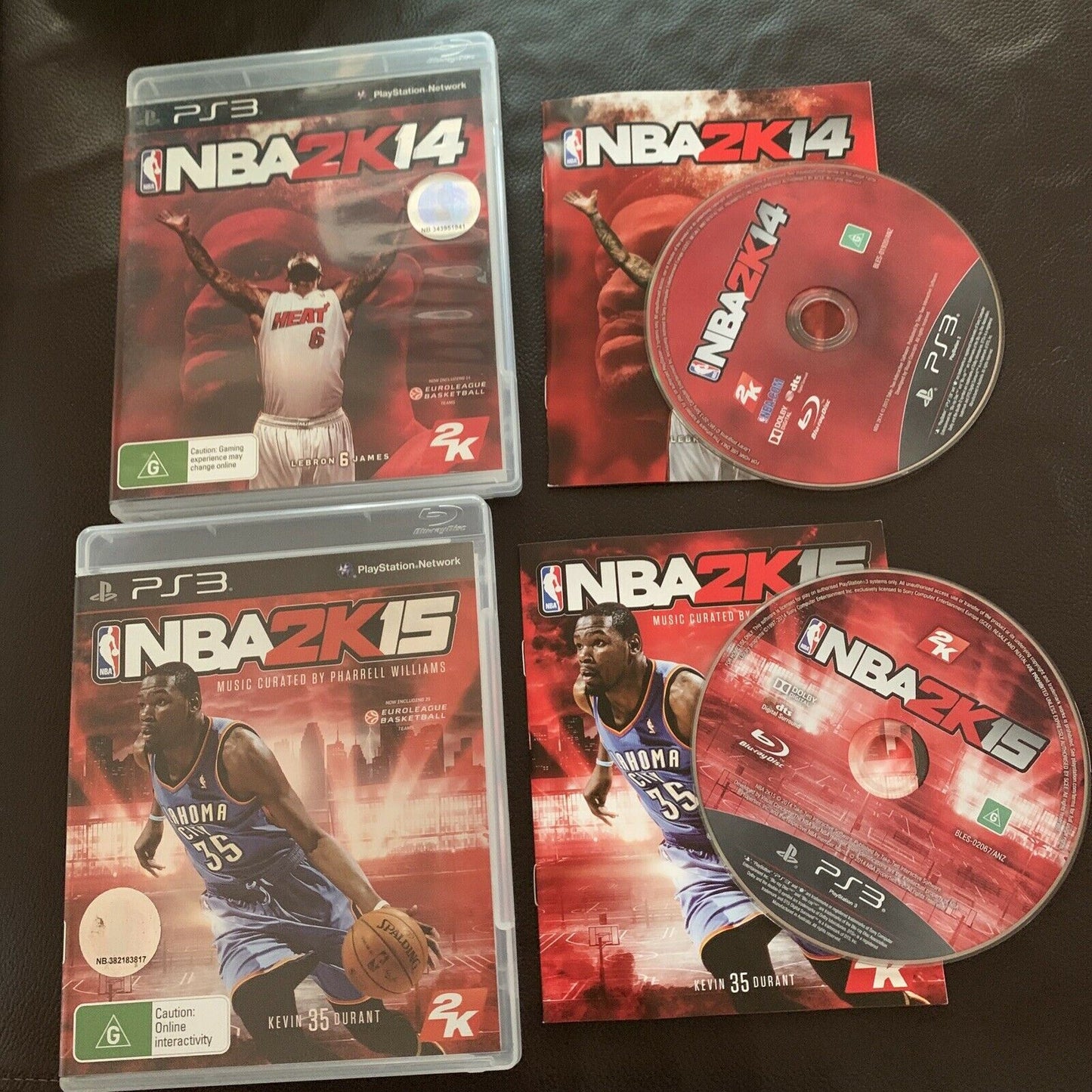 NBA2K14 & NBA2K15 Basketball - PS3 PlayStation 3 Game With Manual