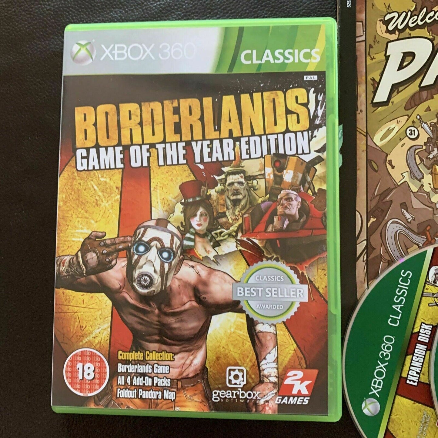 Borderlands: Game of the Year Edition Microsoft Xbox 360 PAL Game w Manual & Map