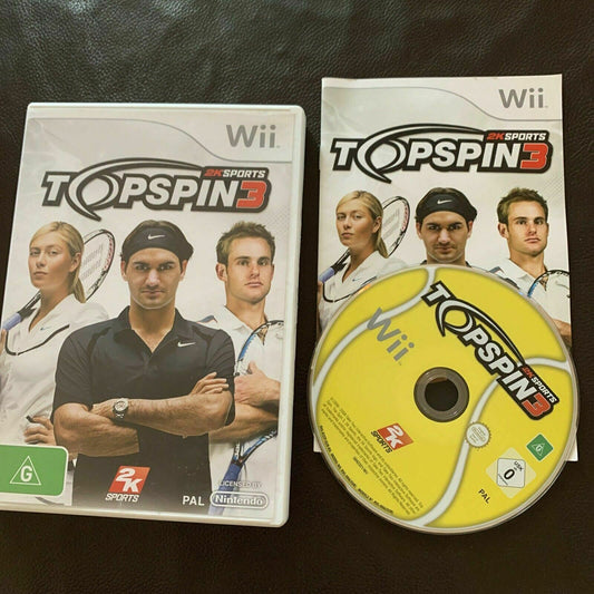 Top Spin 3 - Nintendo Wii PAL Game Complete with Manual