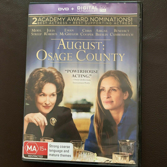 August: Osage County (DVD, 2013) Meryl Streep, Julia Roberts. Region 4