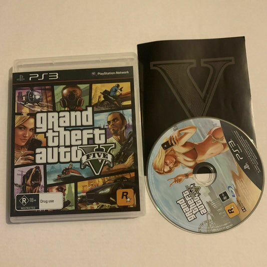 Grand Theft Auto V - PlayStation 3 PS3 Game with Manual