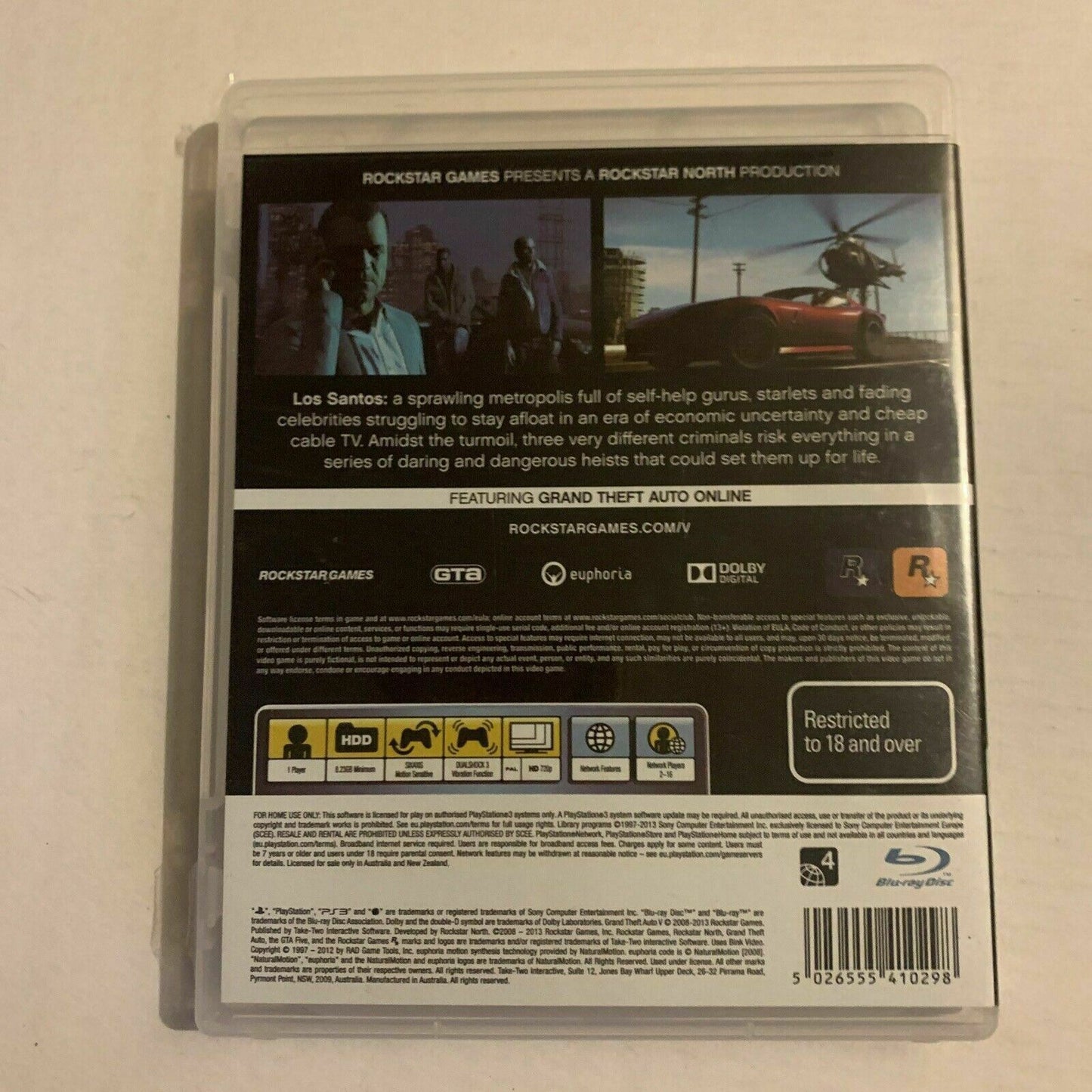 Grand Theft Auto V - PlayStation 3 PS3 Game with Manual