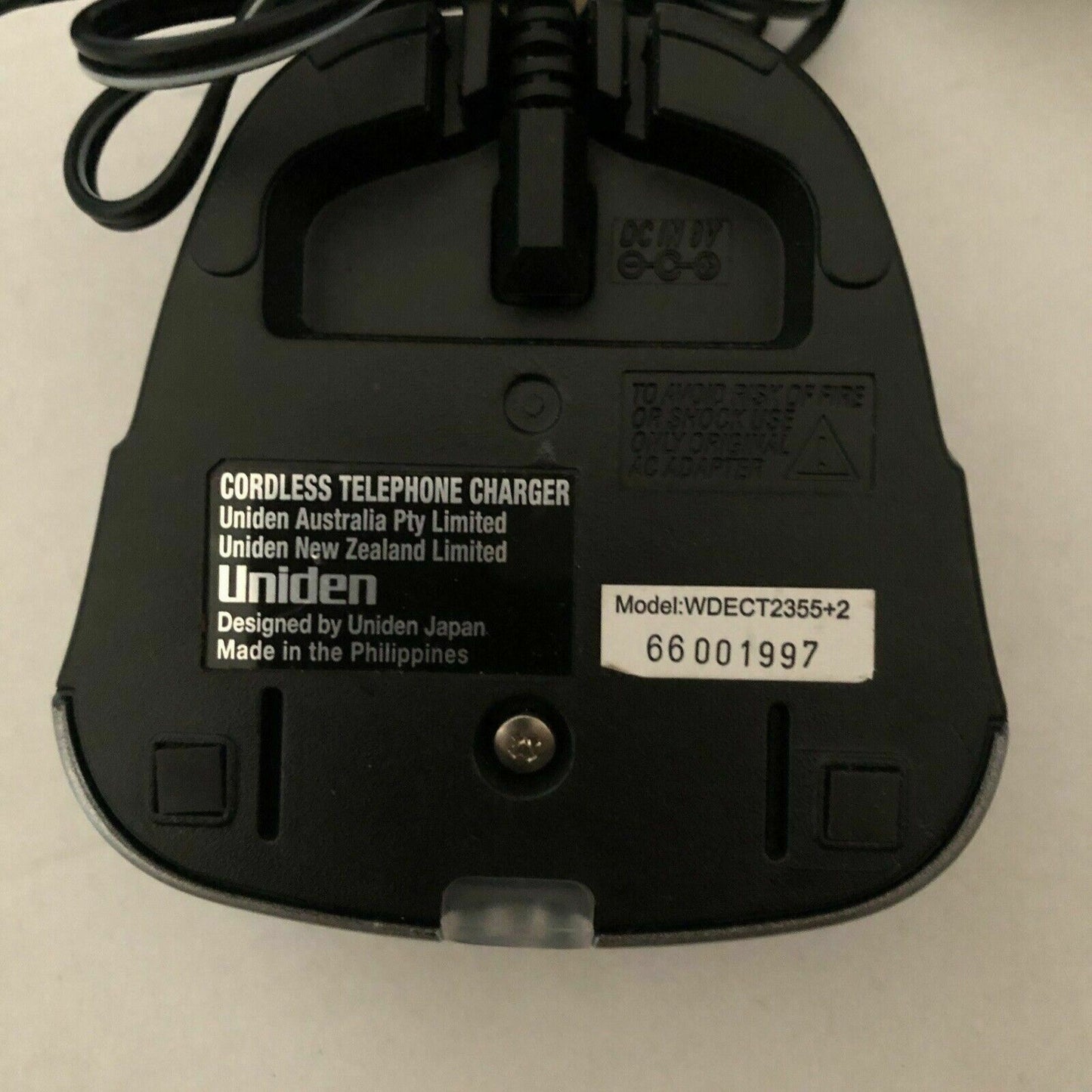 Uniden Cordless Telephone Charger + AC Adapter AAD-600S