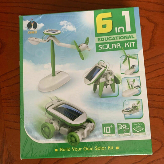 *New Sealed* Johnco - 6 in 1 Educational : Build Your Own Solar Kit