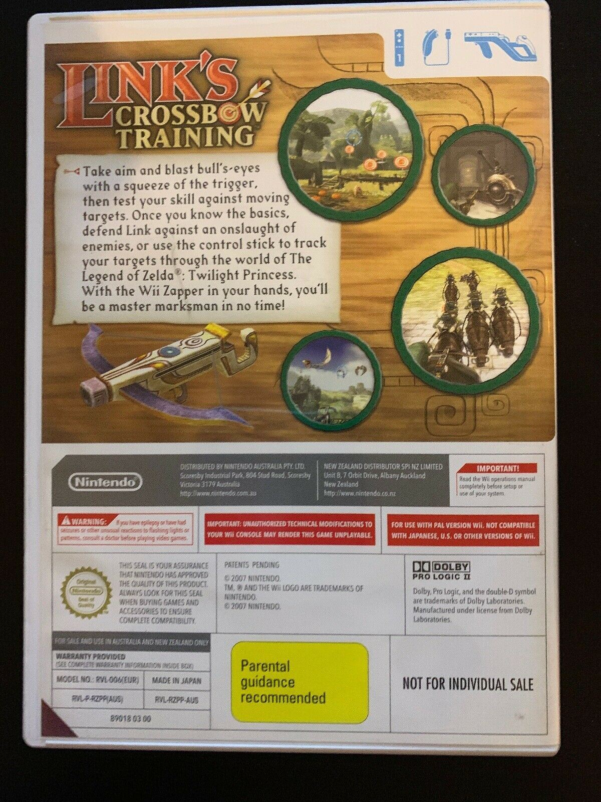 Link's Crossbow Training - Nintendo Wii PAL Game with Manual