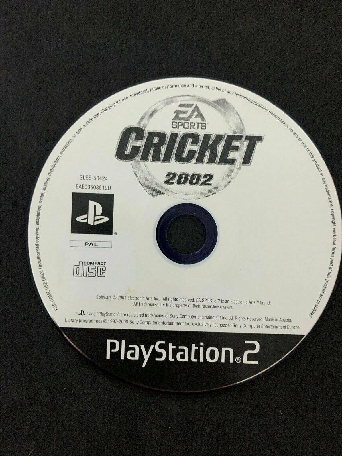 Cricket 2002 - Playstation 2 PAL Game with Manual