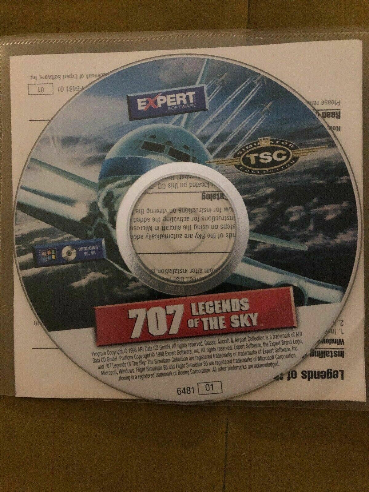 707 Legends Of The Sky 1998 - PC CDROM Add On For Flight Simulator 95 & 98