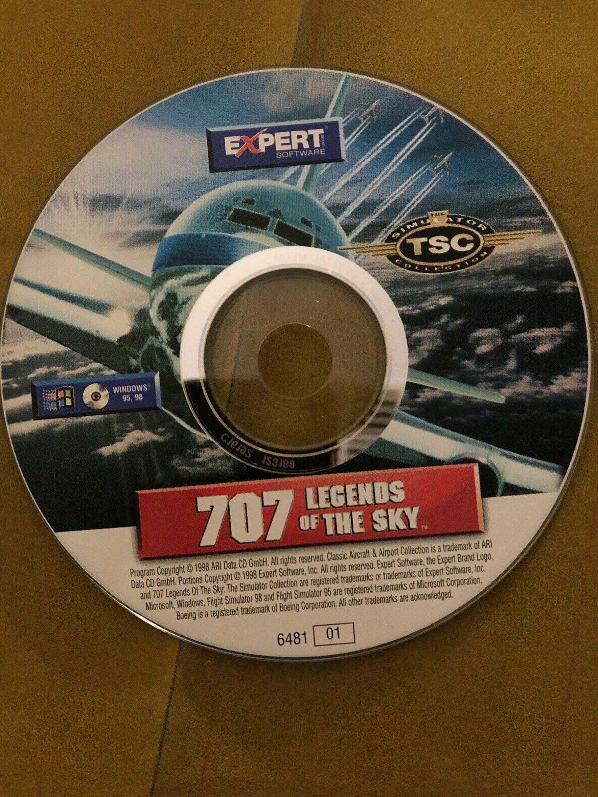 707 Legends Of The Sky 1998 - PC CDROM Add On For Flight Simulator 95 & 98