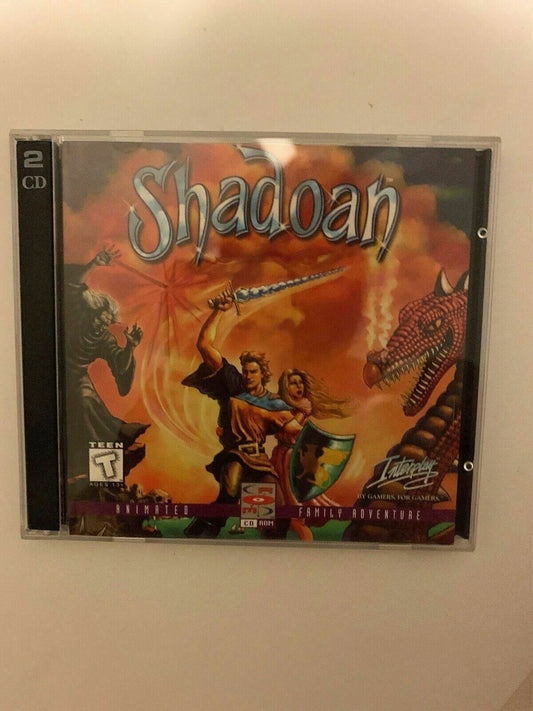 RARE Shadoan - PC CD Animated Adventure Vintage 1996 Game Dragons Lair Sequel