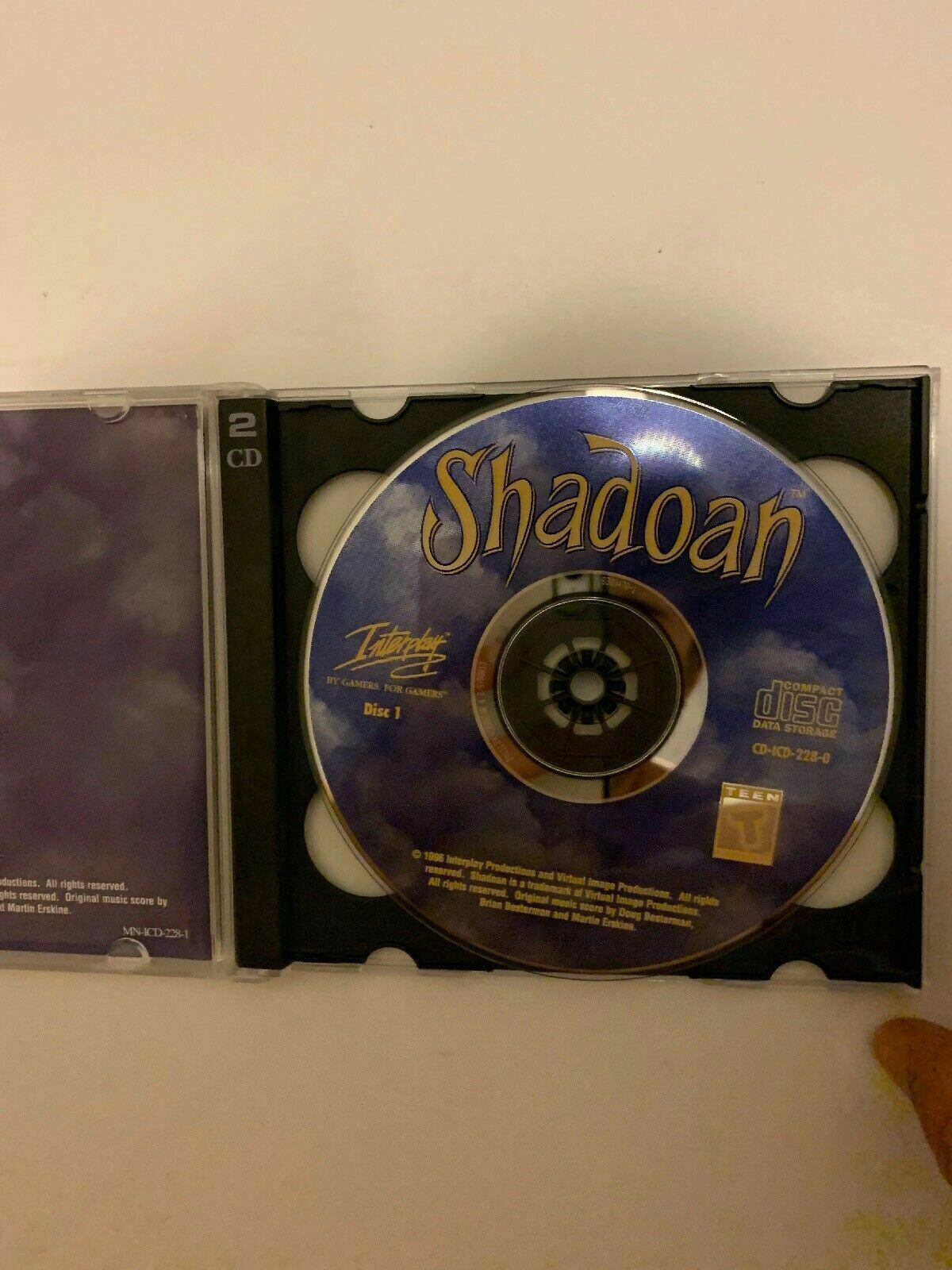 RARE Shadoan - PC CD Animated Adventure Vintage 1996 Game Dragons Lair Sequel