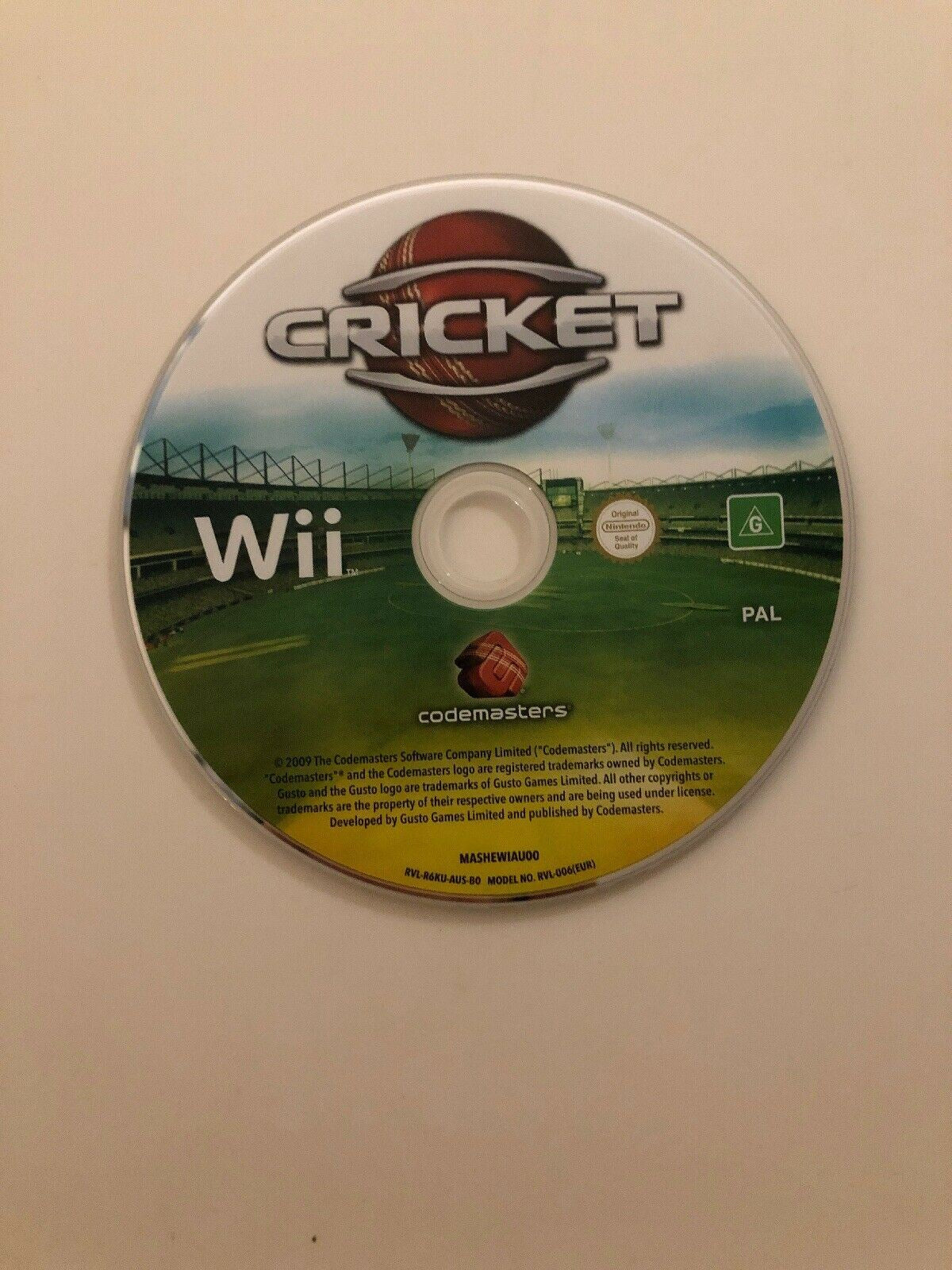 Cricket - Nintendo Wii PAL Game with Manual Codemasters