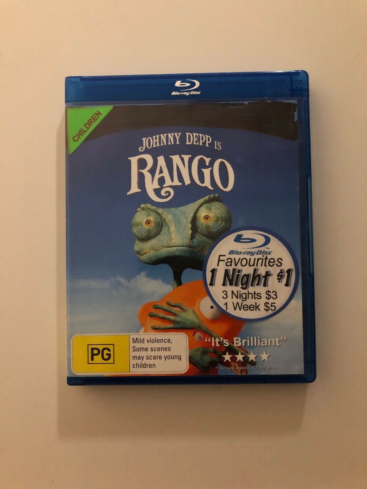 Rango (Blu-ray, 2011, 2-Disc Set) Johnny Depp, Isla Fisher. Region B