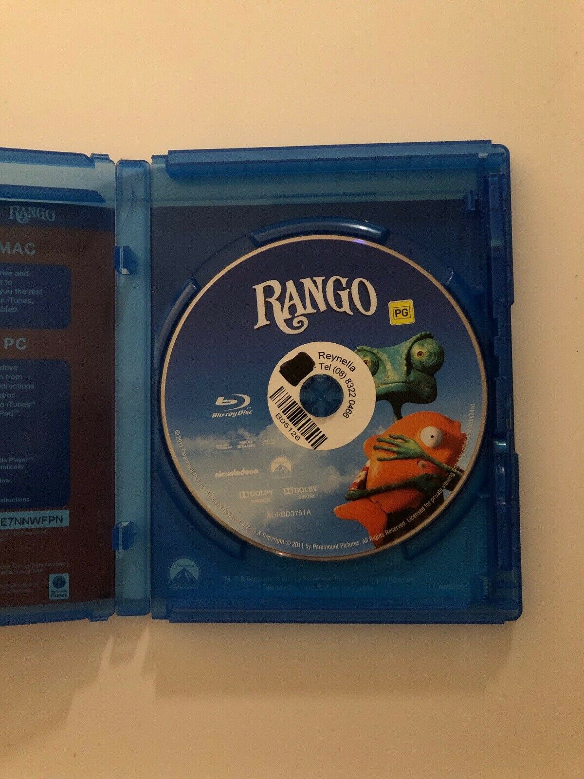 Rango (Blu-ray, 2011, 2-Disc Set) Johnny Depp, Isla Fisher. Region B