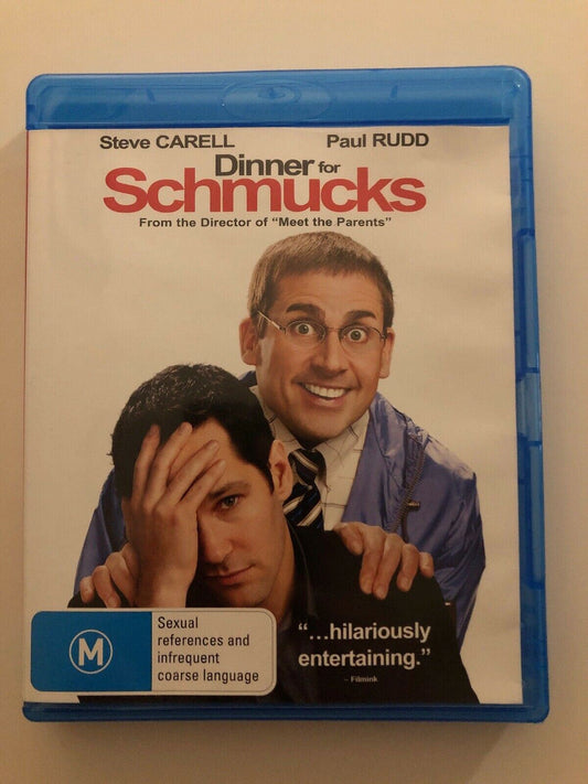 Dinner For Schmucks (Blu-ray, 2010) Steve Carell, Paul Rudd. Region B