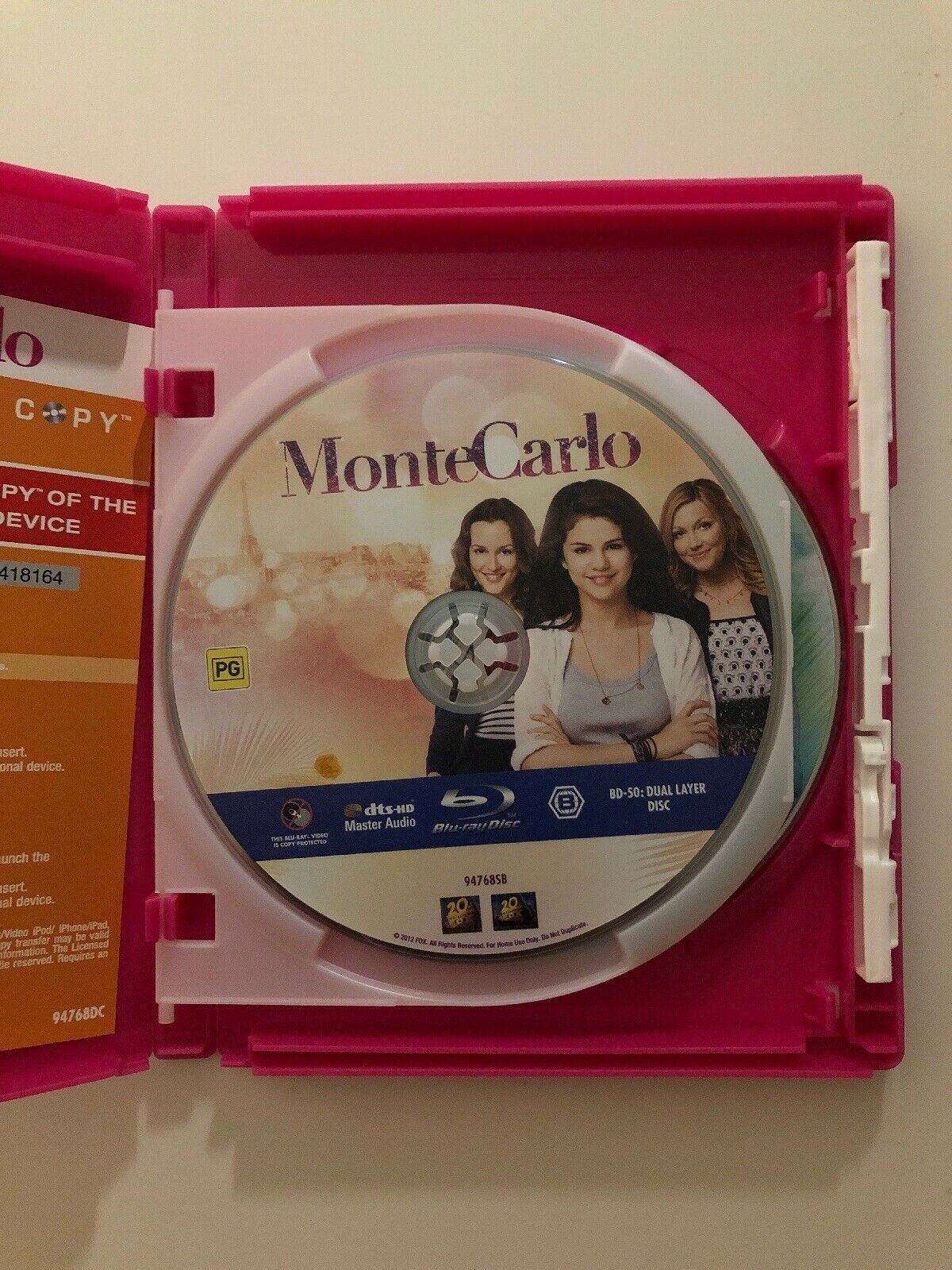 Monte Carlo (Blu-ray, 2011, 2-Disc Set) Selena Gomez, Leighton Meister. Region B