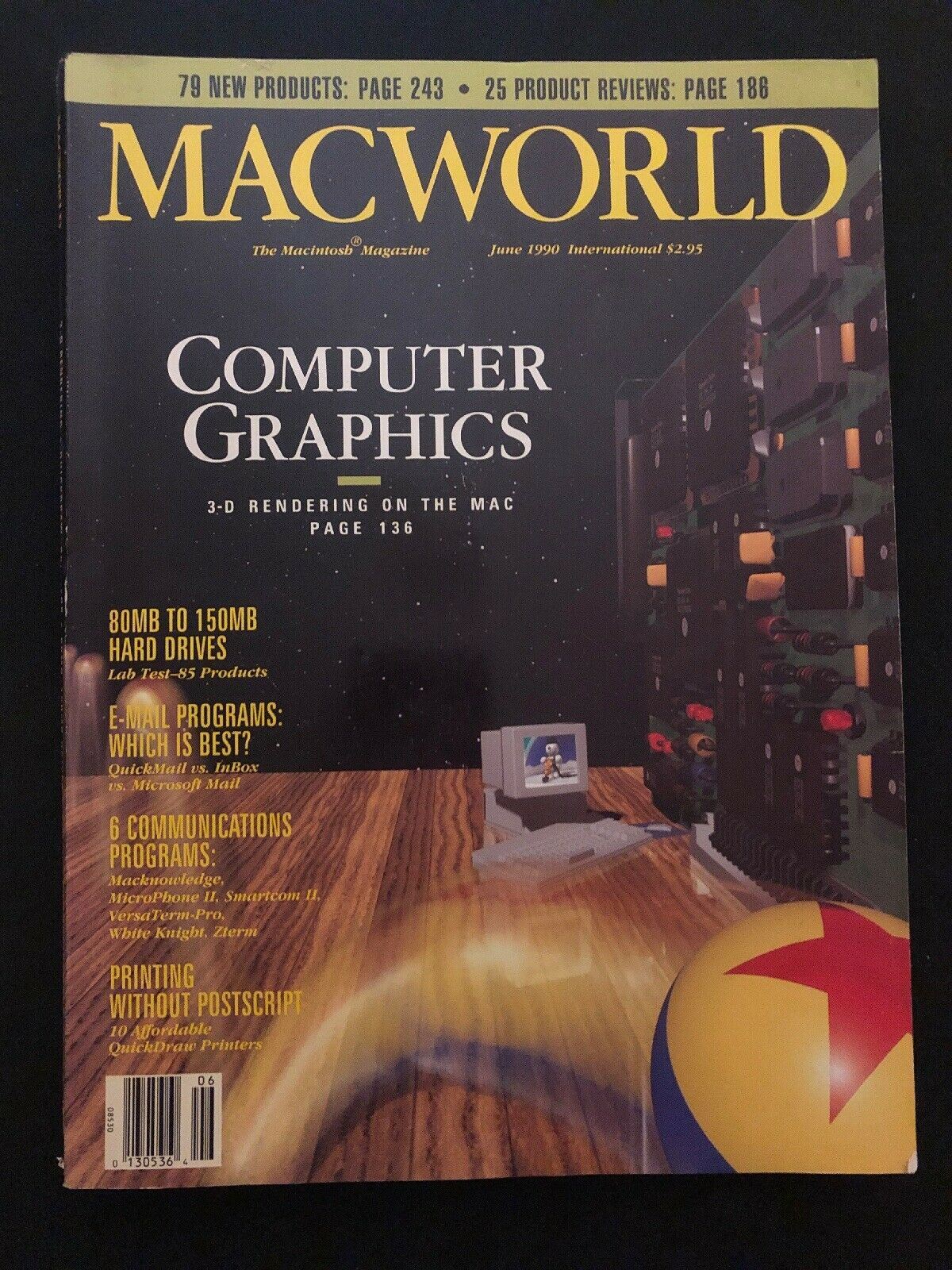 Macworld June 1990 Vintage Apple Magazine: 3D Rendering On The Mac Computer