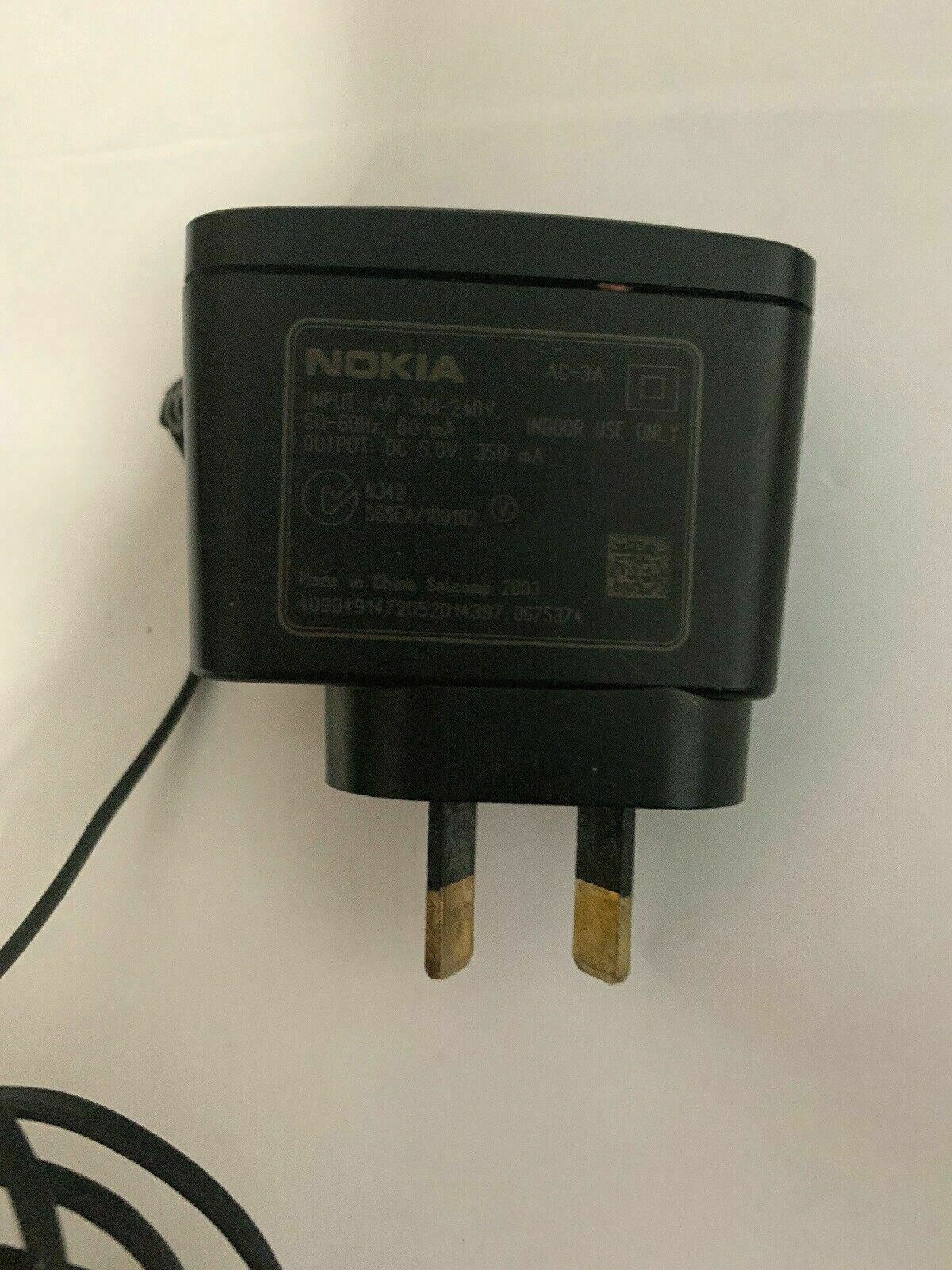 GENUINE Nokia AC-3A 2mm pin Mobile Phone Charger 5V 350mA  AU plug